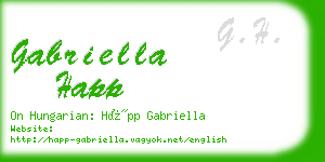 gabriella happ business card